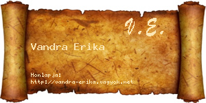 Vandra Erika névjegykártya