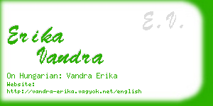 erika vandra business card